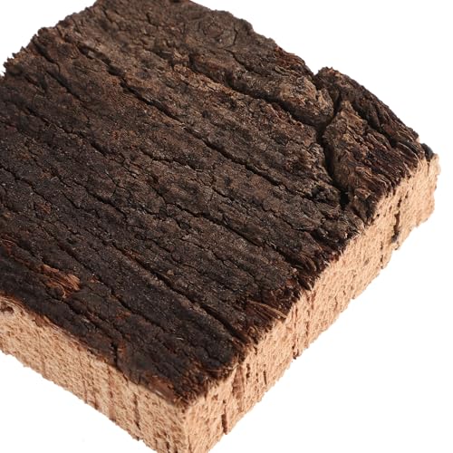 4pcs Natural Cork Bark for Terrarium, Reptile Climbing Background, Aquarium Wood Decoration Bark Hiding for Frogs Lizards Snakes 2.36x2.36 - size: 6.00X6.00X2.00CM
