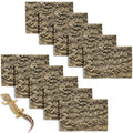 Fhiny 10 PCS Cork Bark Background, 11.6" x 7.7" Natural Cork Bark for Reptiles Bearded Dragon Climbing Backdrop Terrarium Habitat Wall Decor Accessories for Turtle Gecko Lizard Snake Spider Frog