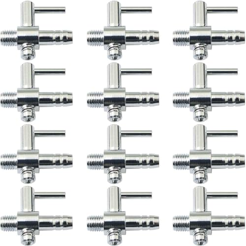12PCS Aquarium Air Distributor Threaded 1 Way Aquarium Oxygen Booster Pump Accessory Air Volume Adjustment Valve Diverter Aquarium Air Flow Control Valve for Hydroponics Fish Farming