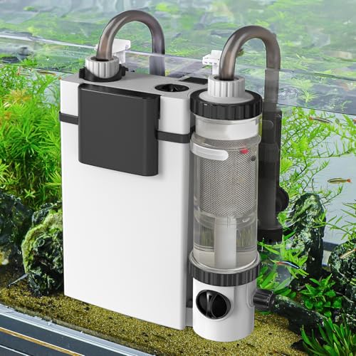 hygger Quiet Hang On Back Aquarium Filter 15-40 Gallon Small Fish Tank Canister Filter with Surface Skimmer Spray Bar 3 Floss Pads Bio Filter Media Adjustable Flow, Easy Water Change 159 GPH - size: For 15-40 Gallon