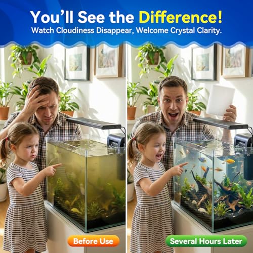 Borlech Aquarium Filter Floss Pad - Mechanical & Polishing Polyester Media for Fish Tank Filters, Ultra-Clear Water in No Time, 3/4" Thick (39.4” x 11.8”) 2 Pack - size: 39.4"x11.8"x1" (2 PACK)