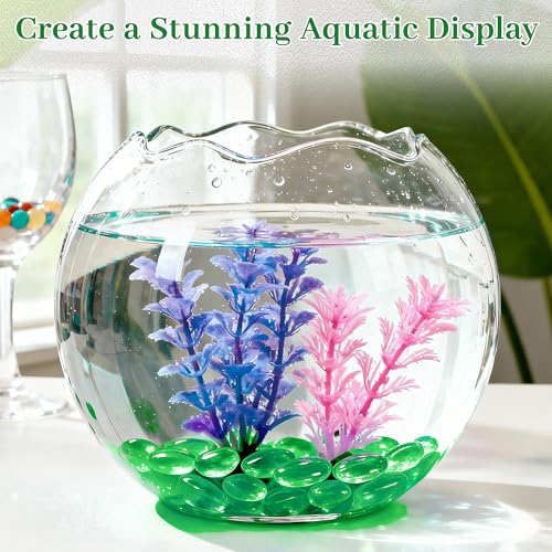 Green Flat Glass Marbles, 0.97 lb Transparent Vase Filler Pebbles Gems, Decorative Glass Beads for Vases, Table Scatter, Crafts, Floral, Mancala Stones, Centerpieces, Aquarium Rocks for Fish Tank - color: Green