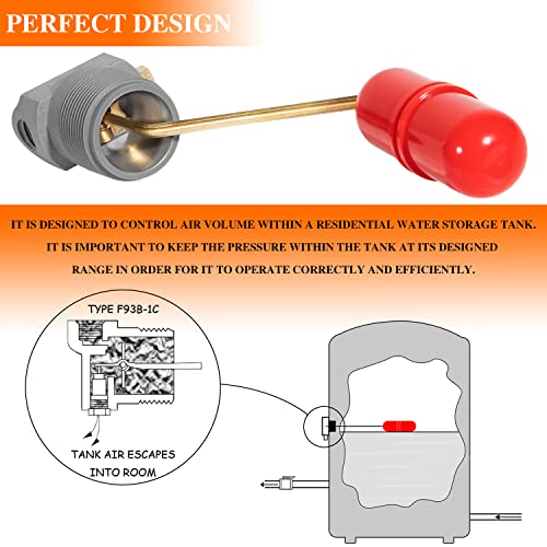 Replace for F93B-1C Air Volume Controls for Deep Wells, Water Tank System 1-1/4 in MNPT, 1/4 in PTF SAE