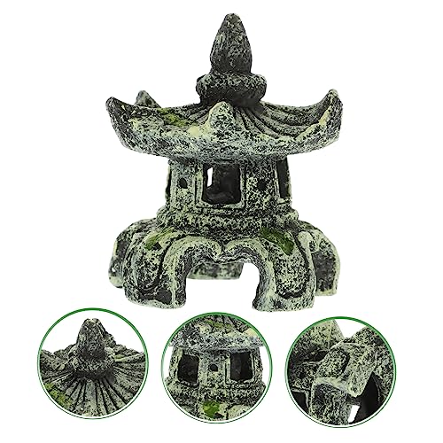 Toddmomy Tower Landscape Decor Resin Ornament for Aquarium Decoration Lifelike Resin Tower Desktop Decor Approx Home Ornament and