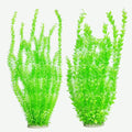 2 Pcs 24 Inch Tall Aquarium Plants, Adjustable Plastic Fish Tank Decor with Detachable Leaves, Artificial Background Greenery for 20-55 Gallon Tanks(Light Green(Style A))
