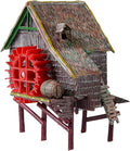 RUIAN Aquarium Decorations Waterwheel Hut (Big Water Truck) Air Action Aerating Fish Tank Ornaments Air Bubbler Movement Decorations