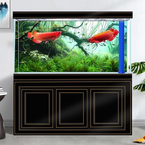24X16IN Natural Submerged Forest Background Aquarium Background, 3D Image of Underwater Fish Tank Decoration, Greenery with 10 EVA Double-Sided Tape ﻿ - size: 24X16in/60X40cm