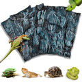 4pcs Rock Terrarium Background,3D Reptile Tank Background Board,Amphibian Stereo Backdrop Wall,Lizard Snake Gecko Spider Chameleon Turtle Fish pet silo Background Decorative Panel - color: Blue-11.8"*8.8"（4pcs）