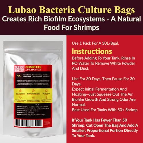 Aquarium Shrimp Culture Bag Lu Bao Kallax Ball - Premium Bio Bag Biofilm for Crystal Red, Caridina & Neocaridina Breeding - Natural Supplement 5 Pack - size: 0.25 Ounce (Pack of 5)