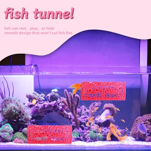 RUIAN Betta Hideout Pink Fish Tank Decor Betta Fish Hideout Betta Hammock for Small Tank，2Pcs