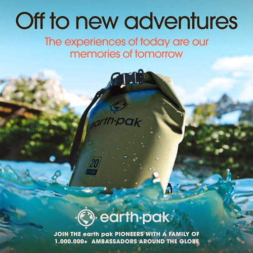 Earth Pak Waterproof Dry Bag - Roll Top Waterproof Backpack Sack Keeps Gear Dry for Kayak with Waterproof Phone Case - color: Black, size: 20L