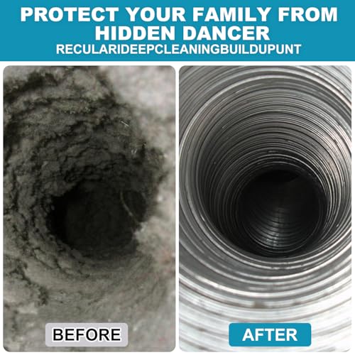 Sealegend 15 Feet Dryer Vent Cleaner Kit/Lint Remover/Upgraded Flexible Quick-Snap Brush with Drill Attachment/Fireplace Chimney Brushes for Easy to Clean/Cleaning Tool Use with or Without Power Drill - size: 15FT