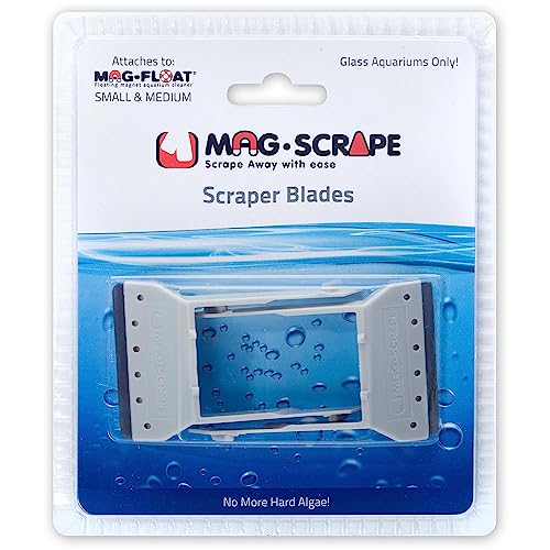 Mag-Float 2 Pack Algae Scraper Replacement Blade 030 & 125 Small & Medium | Glass Aquarium Cleaning Attachment