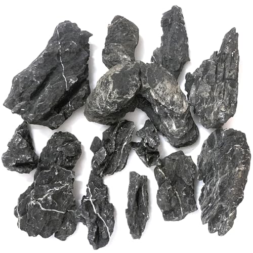 HAELFMRI Seiryu Rocks 11lb Dragon Stone for Aquarium, Natural Rocks for Fish Tank Landscaping, Decorative Hardscape Stones for Freshwater Prawn, Reptile Terrariums and Amphibian Enclosures (3-7 Inch)