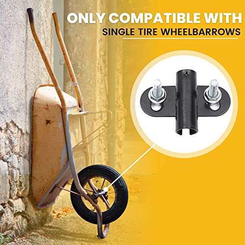 AR-PRO Wheelbarrow Axle Bracket Set (4-Pack) - Compatible with 5/8 Inch Wheelbarrow Axles - 3.27-Inch Wide by 2.17-Inch Long Bracket - Complete Set Includes Bolts and Nuts