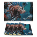 Placemats Set of 4 Washable Heat Resistant Place Mats Fish in Fish Tank Dining Table Mats Wipeable Placemat for Kitchen Dining Table Decoration Indoor Outdoor - size: 4PCS