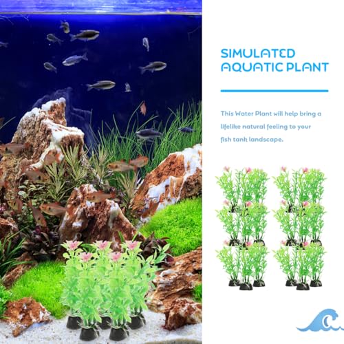 TOYANDONA 20pcs Aquarium Plants Artificial Plastic Fish Tank Decorations Underwater Aquatic Plants for Freshwater Fish Tanks Household Aquarium Décor