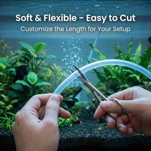 Aquarium Airline Tubing 3/16” Standard Air Hose, Flexible and Kink Resistant Tubing for Fish Tank Air Pump, Safe for Freshwater and Saltwater Aquariums-85 Feet - size: 85 feet