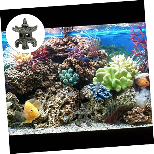 FOMIYES 1pc Gazebo Shrimp House Zen Garden Accessory Desktop Decor Aquarium Breeding Cave Shrimp Hide Cave Meditation Decoration Betta Fish Tank Terrarium Plant Decor Resin Japan Miniature
