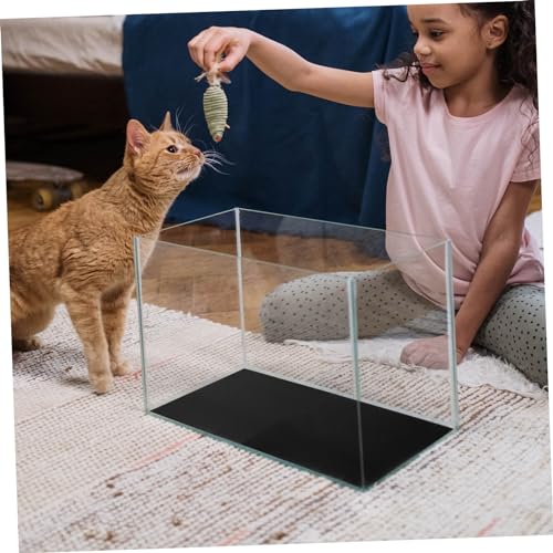 5Pcs Non Skid Aquarium Cushion Pads Insulated Fish Tank Mat for Comfort Stability Black Durable Absorption Heat Preservation for Fish Tank Supplies