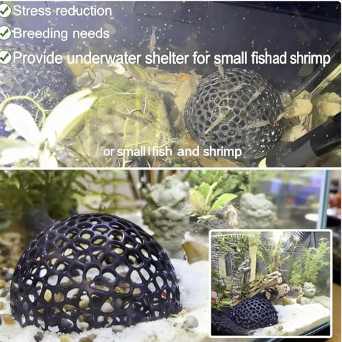 5-piece Aquarium Shrimp Hiding Set, Aquarium cave shelter, Small Fish Habitat Tunnels and Caves, Providing a Place for Small Shrimp to Breed, Play, and Rest