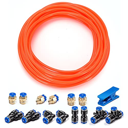 Pneumatic Tubing Orange PU Air hose Pipe Tube Kit 6mm OD 4mm ID 39.4ft/12 Meter for Air Line or Fluid Transfer… - color: Orange, size: 6mm OD / 4mm ID × 12m