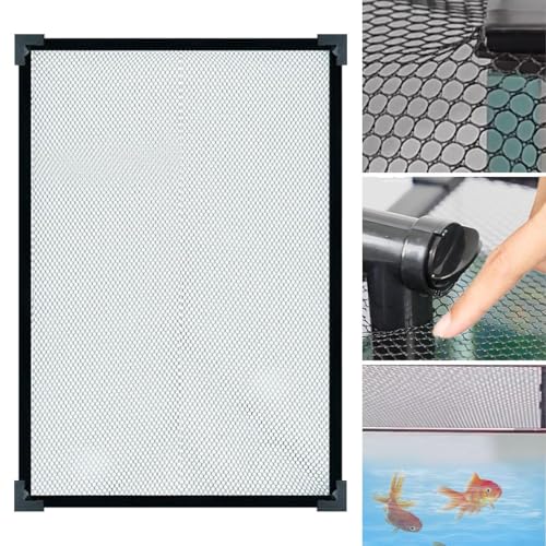 Aquarium Screen Top Cover DIY Kit Anti Jumping DIY Fish Tank Lid Keeps Cat Out Mesh Screen Top Cover Easy to Set up Accessory, 60cmx45cm - size: 60cmx45cm