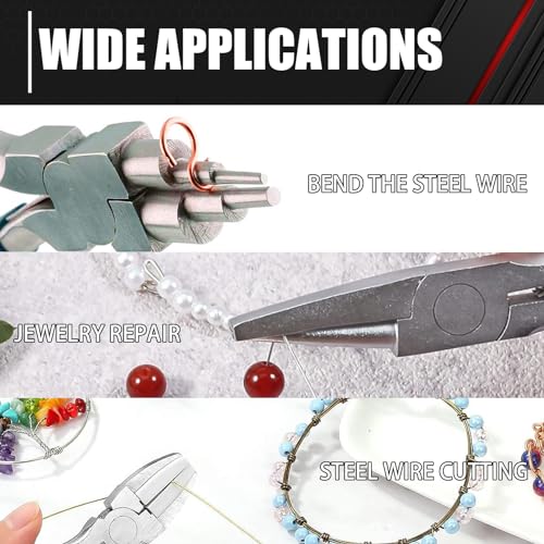 C&T 3-Piece Jewelry Pliers Set, Jewelry Making Tools Kit, Micro Jewelry Plier, Jewelry Making Supplies, Pliers set for jewellery making bead winding and shaping wire DIY Crafts - style: 3PC