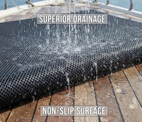 PVC Drainage Floor Mat Non-Slip Commercial Wet Area Mat for Outdoor and Indoor Restaurant Kitchen Bar Swimming Pool Splash Matting Water Drain Flooring Mat,Black, 3FTX10FT - color: Black, size: 3x10FT