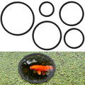 5 Pcs Aquarium Floating Plant Corral - 5 Sizes of Floating Plant Ring, Fish Feeding Ring (Black)