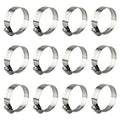 ZIPCCI Hose Clamp, 12 Pack Stainless Steel Worm Gear fuel line hose clamps, 21-38mm (3/4-1-1/2 inch) - size: 21-38mm