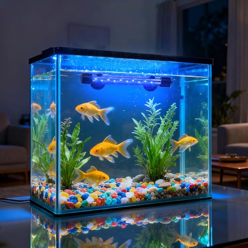 DaToo LED Aquarium Light 3 W Underwater USB Fish Tank Light White and Blue Submersible Aquarium Light 7in - size: White + Blue