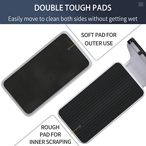 Pawfly Aquarium Strong Magnetic Brush 3 Inch Stain Cleaner with Detachable Stainless Steel Scraper and Non-Slip Handle Floating Cleaning Scrubber Tool for Glass Fish Tank (Not for Acrylic Tank) - size: Small