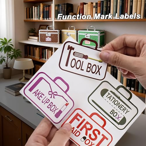 Portable Combination Lock Storage Box with Handle – Multipurpose Locking Case for Home & Outdoor Use, Secure Storage for Accessories, Medicine, Cosmetics, Toys & Tools (Green, Small) - color: Green, size: Small
