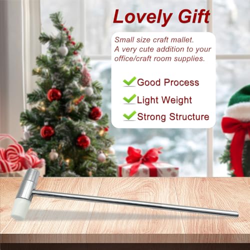 Small Hammer for Small Projects, Lightweight Mallet with Plastic Head and Metal Head, Compact Craft Hammer for Jewelry Making, Watch, Tuning, Woodworking, DIY, Leather - color: 6.6" Craft Hammer