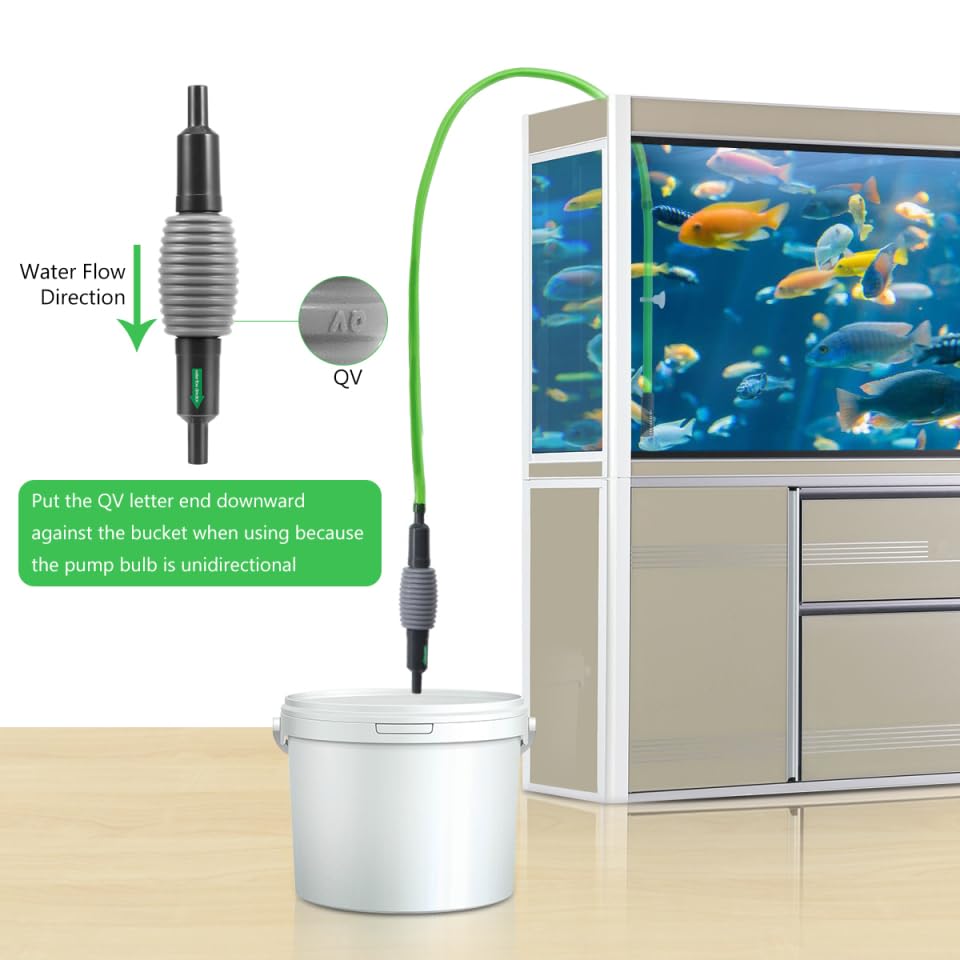 POPETPOP Aquarium Fish Tank Vacuum Siphon Cleaning Kit for Water Changing and Sand Cleaning