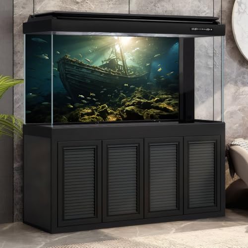 Underwater Aquarium Background Under The Sea Sunken Old Wooden Ship Ruins Fish Tank Background Seagrass Coral Reefs Sunken Ship Terrarium Backgrounds Undersea World Reptile Tank Backgrounds 24x12in - color: Dark Green, size: 24(W)x12(H)in