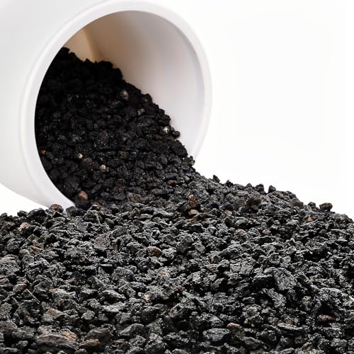 TOPZEA 12 LB Black Lava Rocks for Plant, Potting Soil Additive Decorative Landscaping Grits, Horticultural Gravel Crushed Volcanic Rock for Bonsai Succulent Cactus, Top Dressing, Fire Pit, Aquarium