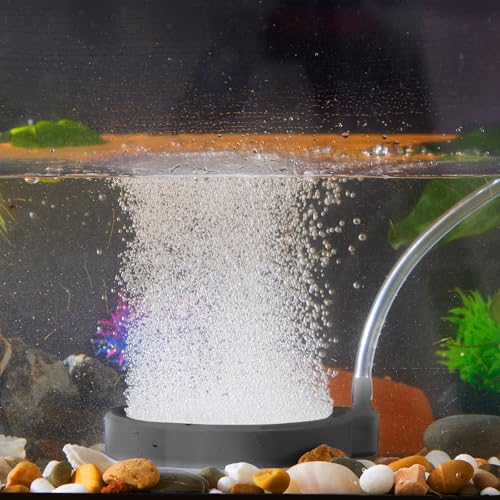 Rise Torrent 3.9 Inch Nano Air Stone with Case - Silent High Oxygen Bubbler for Aquariums, Fish Tanks & Hydroponic Systems, Black Small Bubble Diffuser Accessories (No Air Pump and Air Tube) - color: Black, size: 3.9"