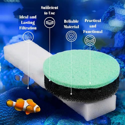 Threlaco 28 Pcs Aquarium Media Kit Compatible with Fluval Fx4/ Fx5/ Fx6 Filter, Carbon Foam Pad, Phosphate Remover Pads, Activated Carbon, Foam Block, Silicone Lube, Towels, Ceramic Ring, Mesh Bag - color: Phosphate Remover Pads