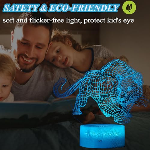 Panther Night Light, 3D Illusion Lamp, 16 Colors Changing, Timer, 4 Flash Modes, Dimmable, Kids Room Decoration, Xmas Panther Gifts - color: Panther