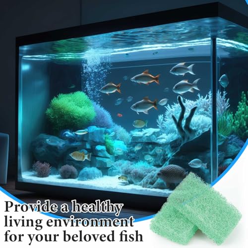 Threlaco 12 Pcs Phosphate Remover Inserts Compatible with Flex/spec/evo, Flex 32.5 Media, Replacement Aquarium Filter Media for Freshwater and Saltwater Aquariums, Removing and Reducing Phosphate - color: Green