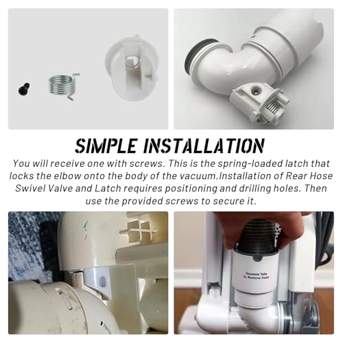 Elbow Valve Latch Swivel Screw Lock Holder Compatible with Shark NV500 NV501 NV502 NV552,etc.(Rear Hose Swift Valve and Latch Lock The Elbow onto The Vacuum Cleaner Body)