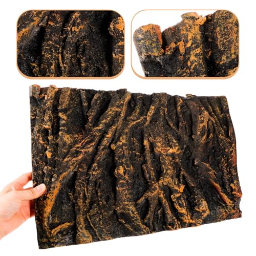 BESPORTBLE Terrarium Background for Reptile Tank Realistic Tree Root Board Decorative Aquarium Backdrop Pu Material Easy Placement Climbing for Reptiles