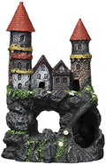 Penn-Plax Age-of-Magic Enchanted Castle Aquarium Decoration – Safe for Freshwater and Saltwater Fish Tanks – Medium - size: Medium