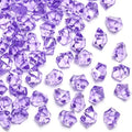 DomeStar Purple Fake Ice Rocks, 150PCS Acrylic Gems Crystals Plastic Diamonds Centerpiece for Vase Fillers Wedding Party Table Scatter - color: Purple
