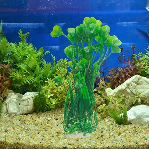 2Pcs Plastic Fish Tank Plants, Extra Large Artificial Aquarium Plants, Tall Seaweed Decorations, Realistic Aquatic Decor for Freshwater and Saltwater Aquarium(Green)