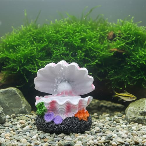 SynHHergyx Aquarium Bubbler Decorations Fish Tank Bubbler Decorations Air Stone for Aquarium Fish Tank Shell Decor Volcano Ornament for Fishes Shrimp Crab Betta Tanks