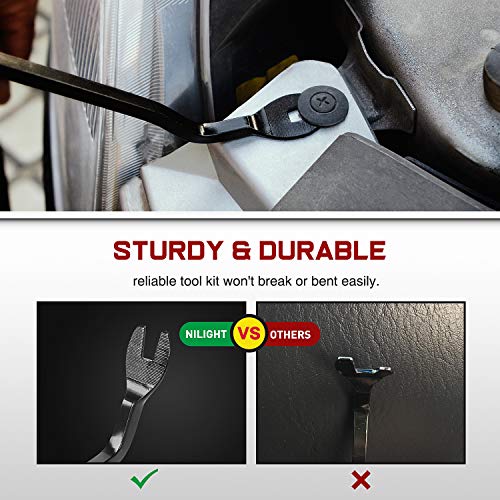 Nilight 360Pcs Car Retainer Clips Fastener Remover Kit - 18 Most Popular Sizes Auto Push Pin Rivets for Benz BMW Toyota Honda Subaru Nissan Mazda - color: 360PCS Clips + Remover