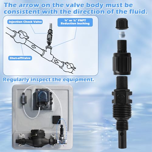 1/4 Inch UCDBINJ Injection Check Valve Replacement for Sten-ner Pump Filter Parts 45, 85, 100 & 170, Classic, Single Head, S420, S128, S10P, VX, SV, S Series with Ferrule & Duckbill (1 Pack) - color: 1 Pack